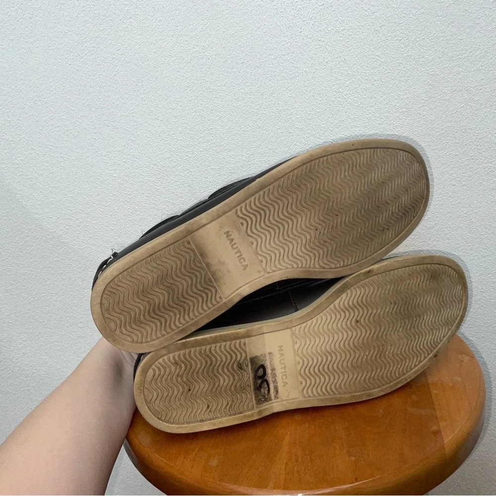 Men's Nautica Dark Brown Nueltin Boat Shoes Size 10.5 Dressy Casual Slip On